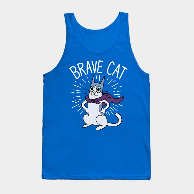 Brave Cat Tank Top by spacecoyote